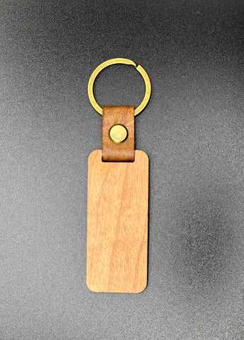 Pack of 5 Cherry Wood Keychains ($3.50 Each)